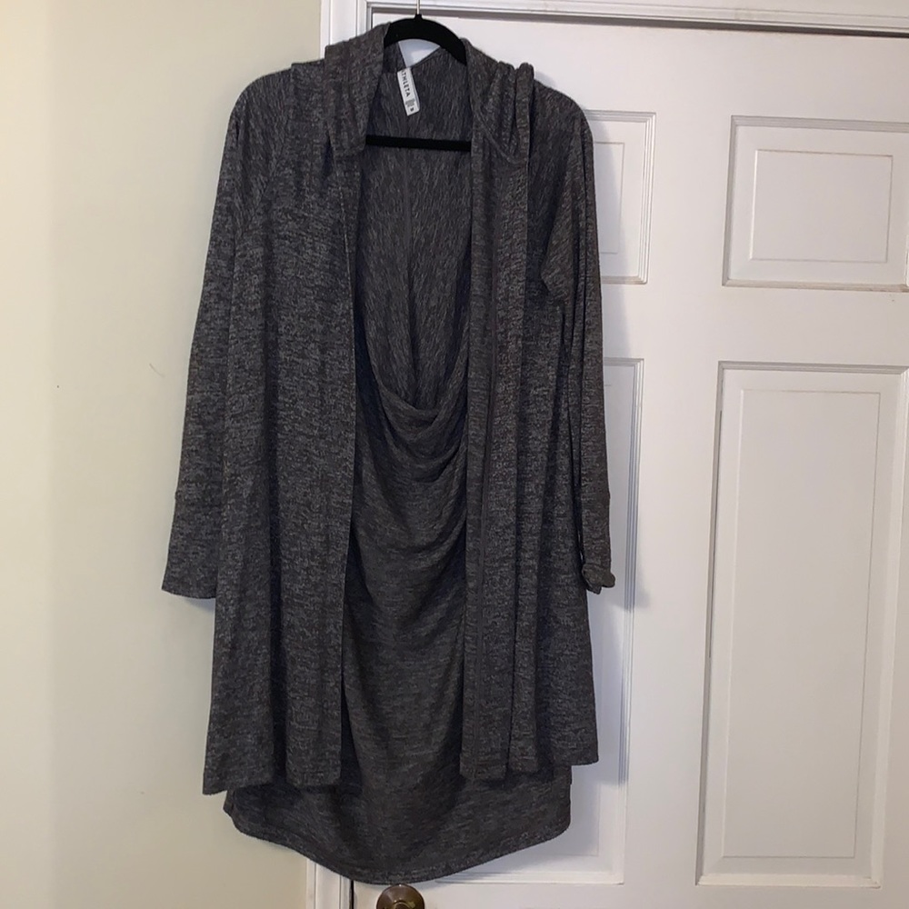NWOT Athleta charcoal wrap cardigan M